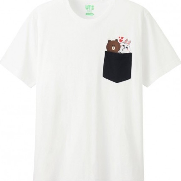 Uniqlo Tops - Uniqlo x Line Friends t-shirt with front pocket